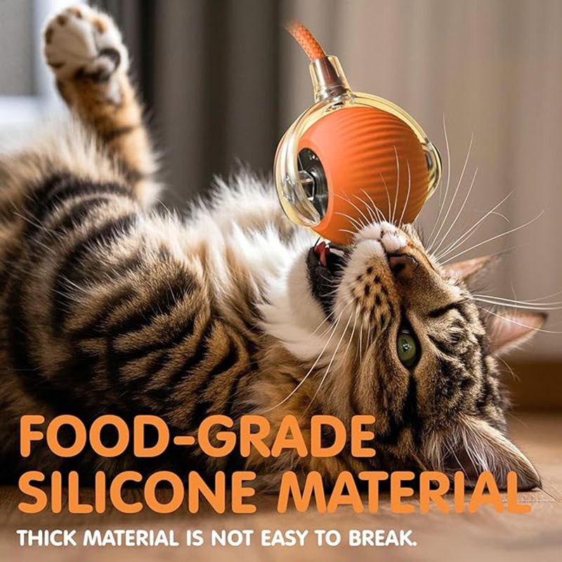 Cat Interactive Ball Toys Automatic Rolling Ball For Kitten Rechargeable Smart P