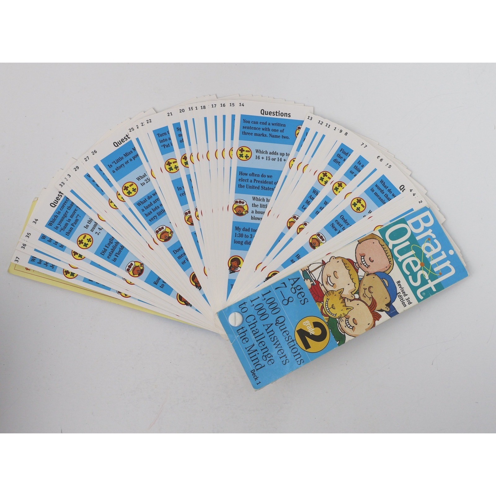 Brain Quest Grade 2 Revised 3rd Edition Deck 1 Ages 7-8 1000 Questions Answers