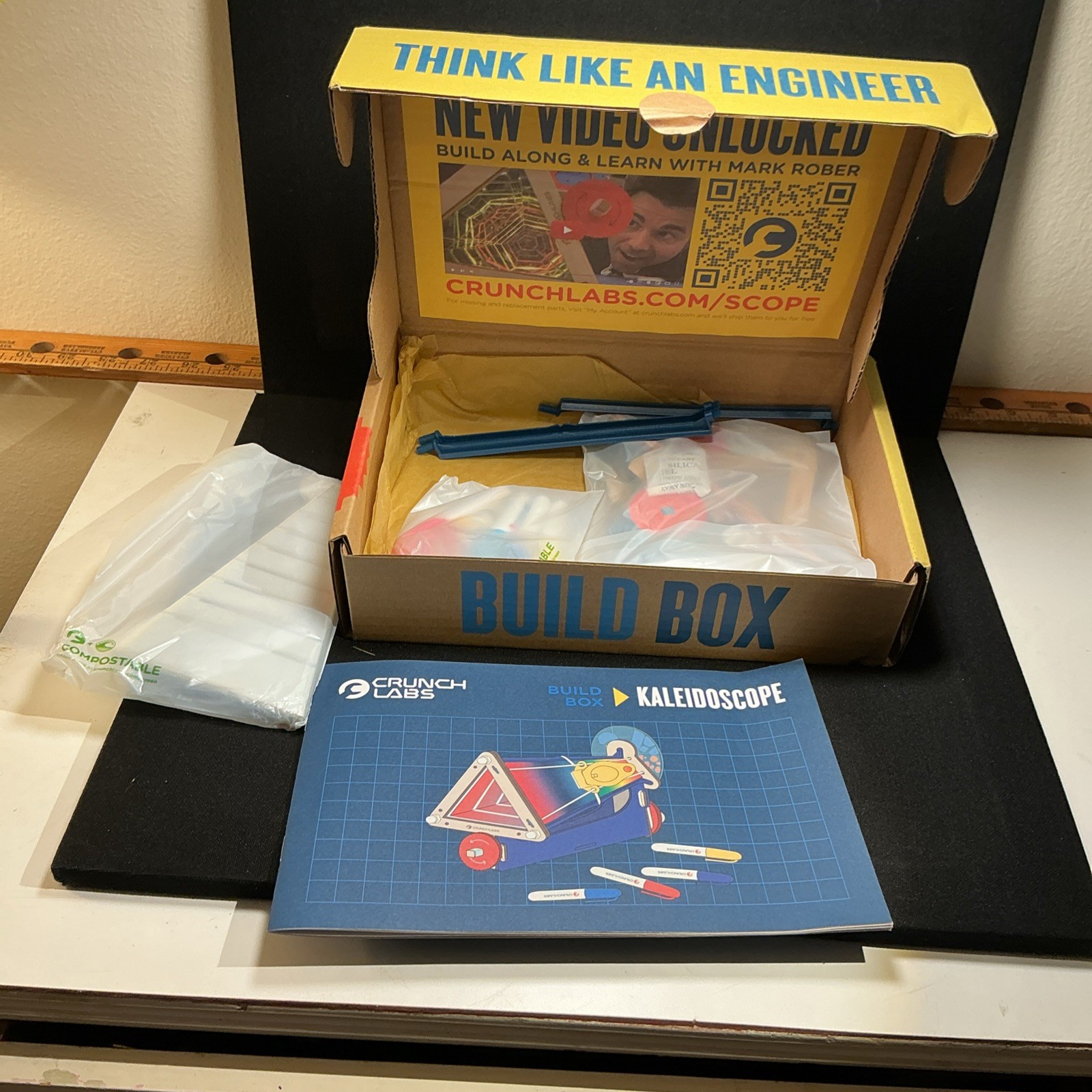 Crunch Labs By Mark Rober S.T.E.M. Build Box Kaleidoscope Think Like Engineer