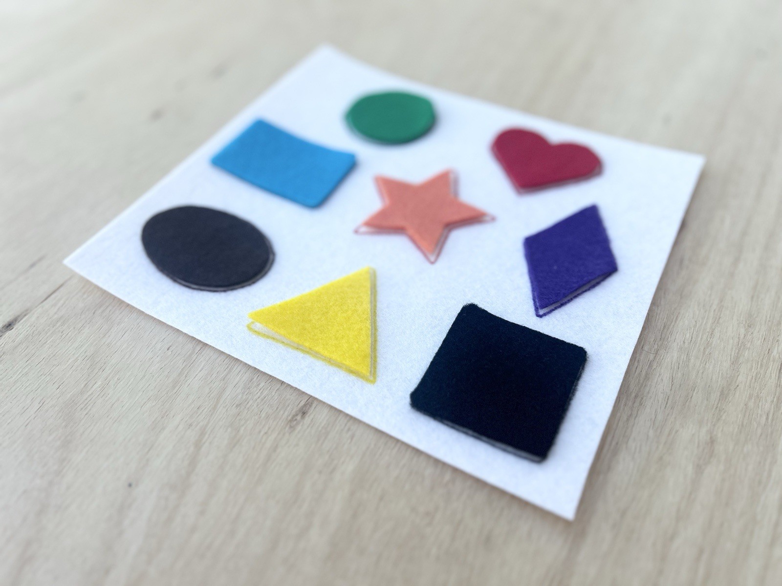 Toddler Preschool Busy Bag Quiet Activities with Felt Shapes & Numbers