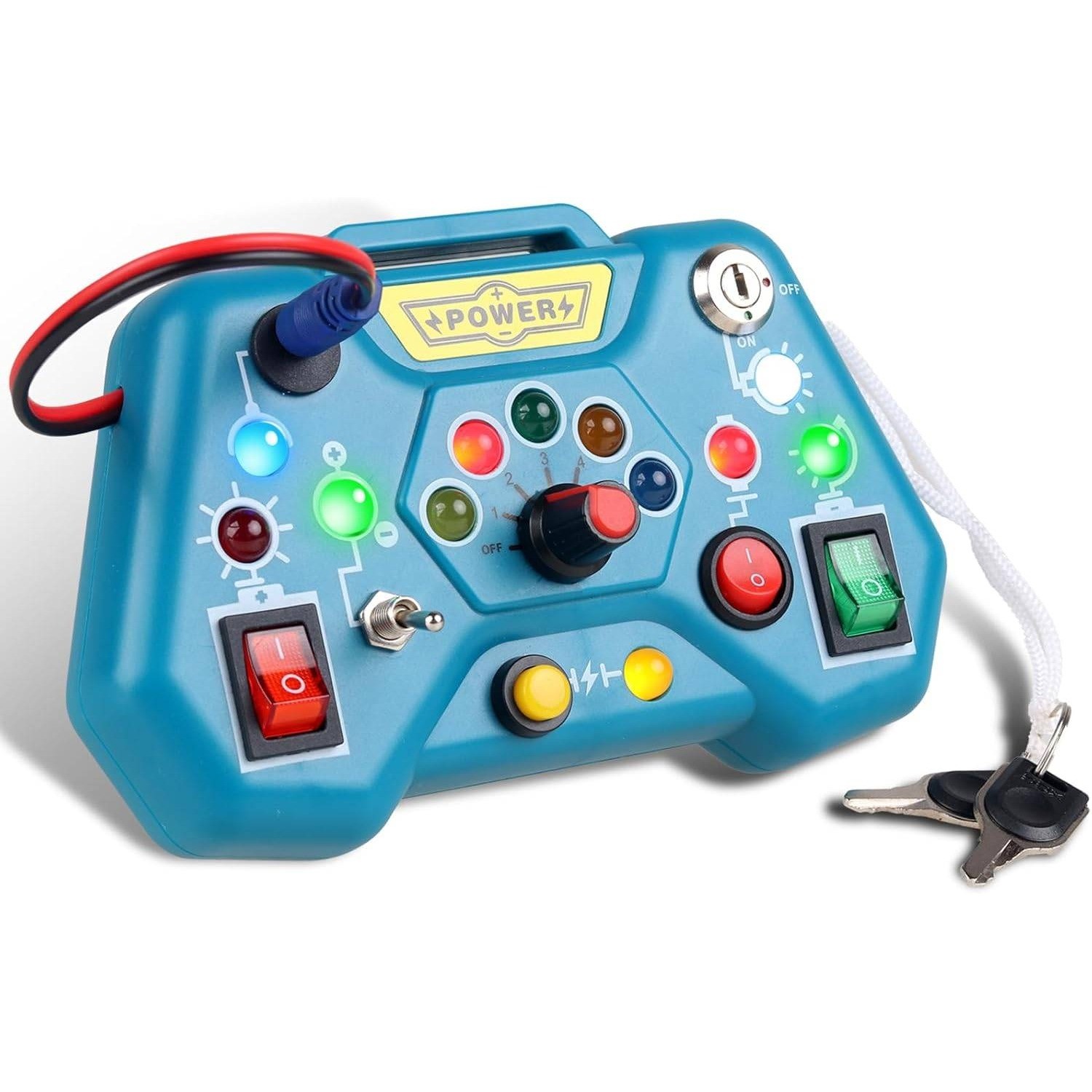 Montessori Sensory Toys with LED Light Switch Control Board Blue Educational
