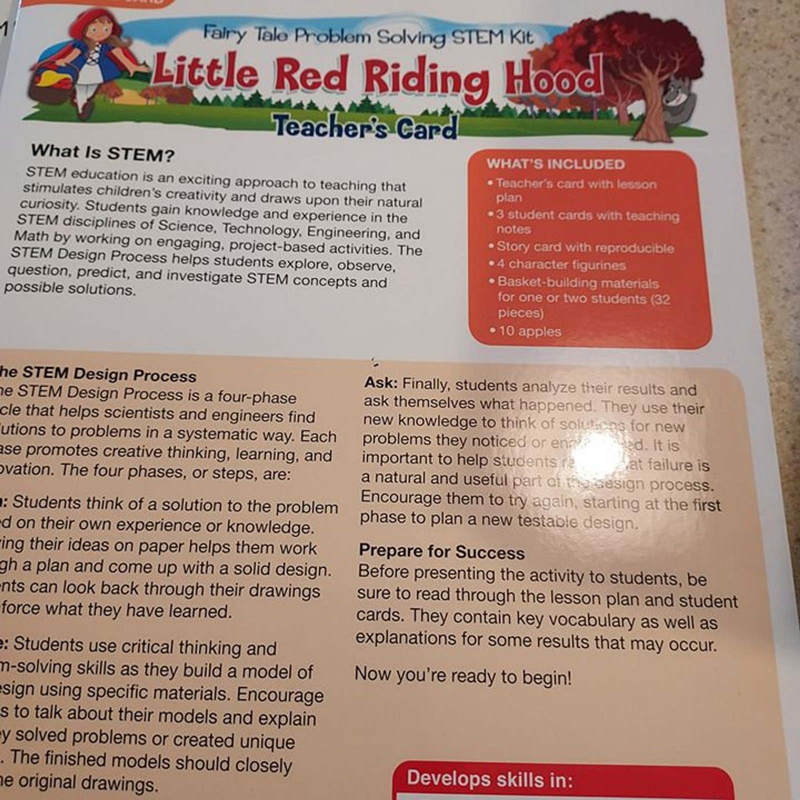 Lakeshore STEM Fairy Tales Problem Solving Kit – The Gingerbread Man USED