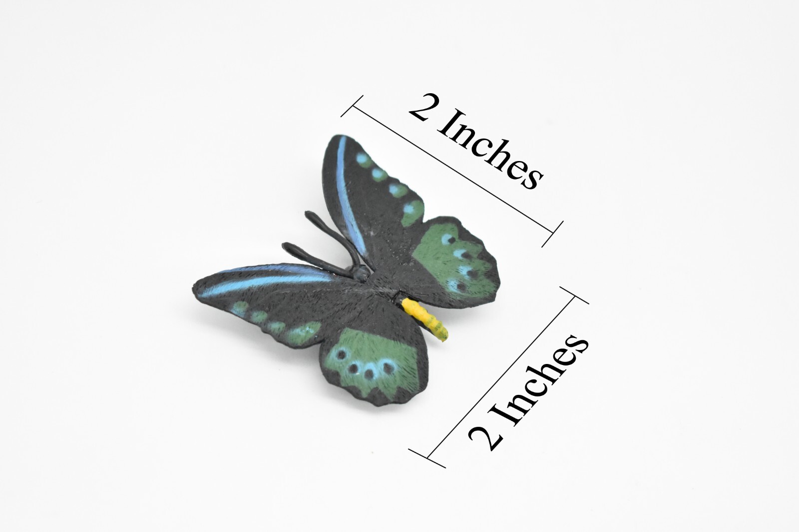 Butterfly, Black Blue & Green, Realistic Figure, Model, Replica, Kids 2″ F4490