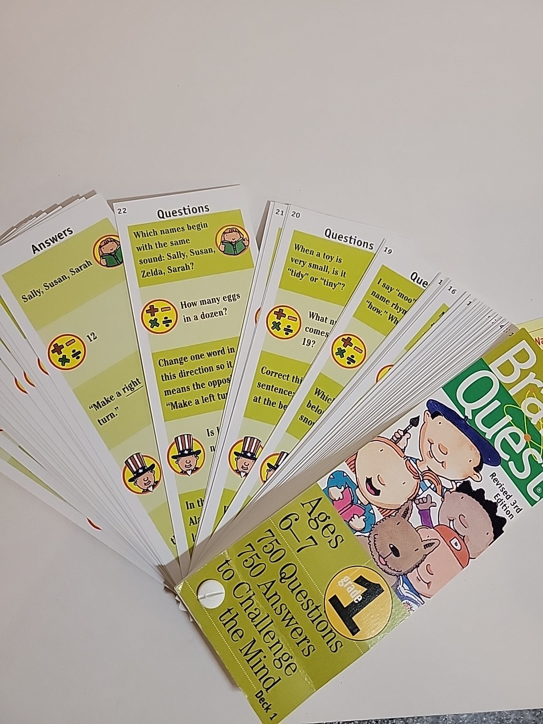 Brain Quest Grade 1 Age (6-7) Trivia Cards By Workman