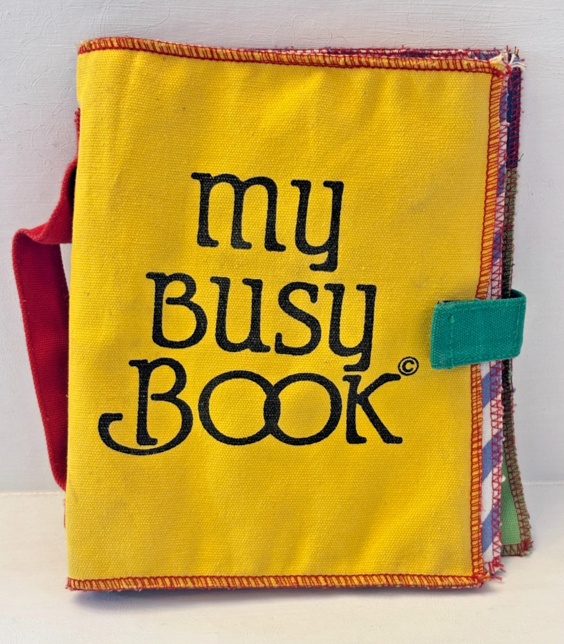 My Busy Book Cloth Interactive 1990 Early Motor Skill Learn Lillian Vernon Vtg