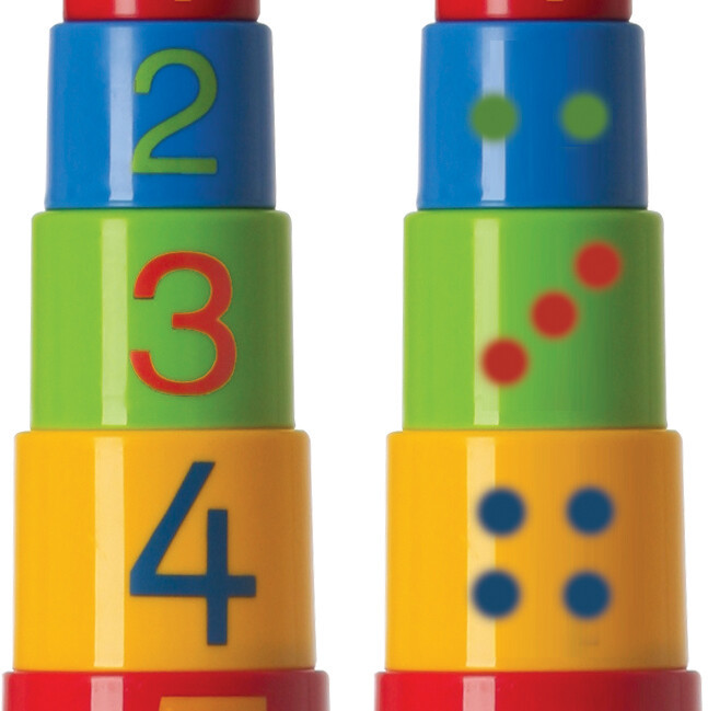 Stackable Pyramid Multicoloured NUMBERS 1-10 Counting Preschool Educational TOY