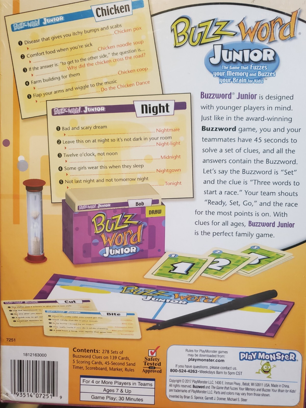 Buzz Word Junior Board Family Fun Game Memory NIB Sealed