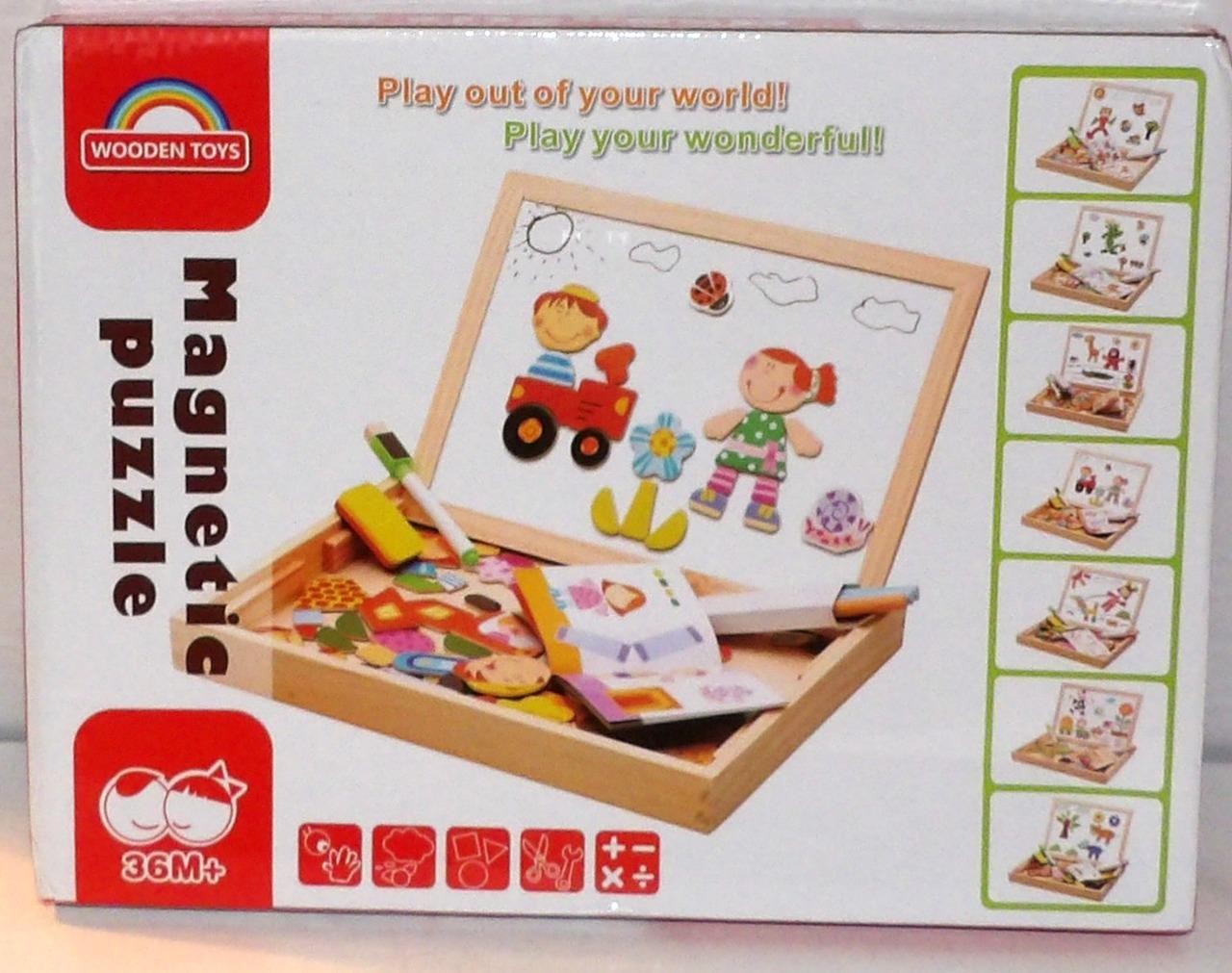 Children’s Wooden MAGNETIC BOARD PUZZLE Educational Toy 3+
