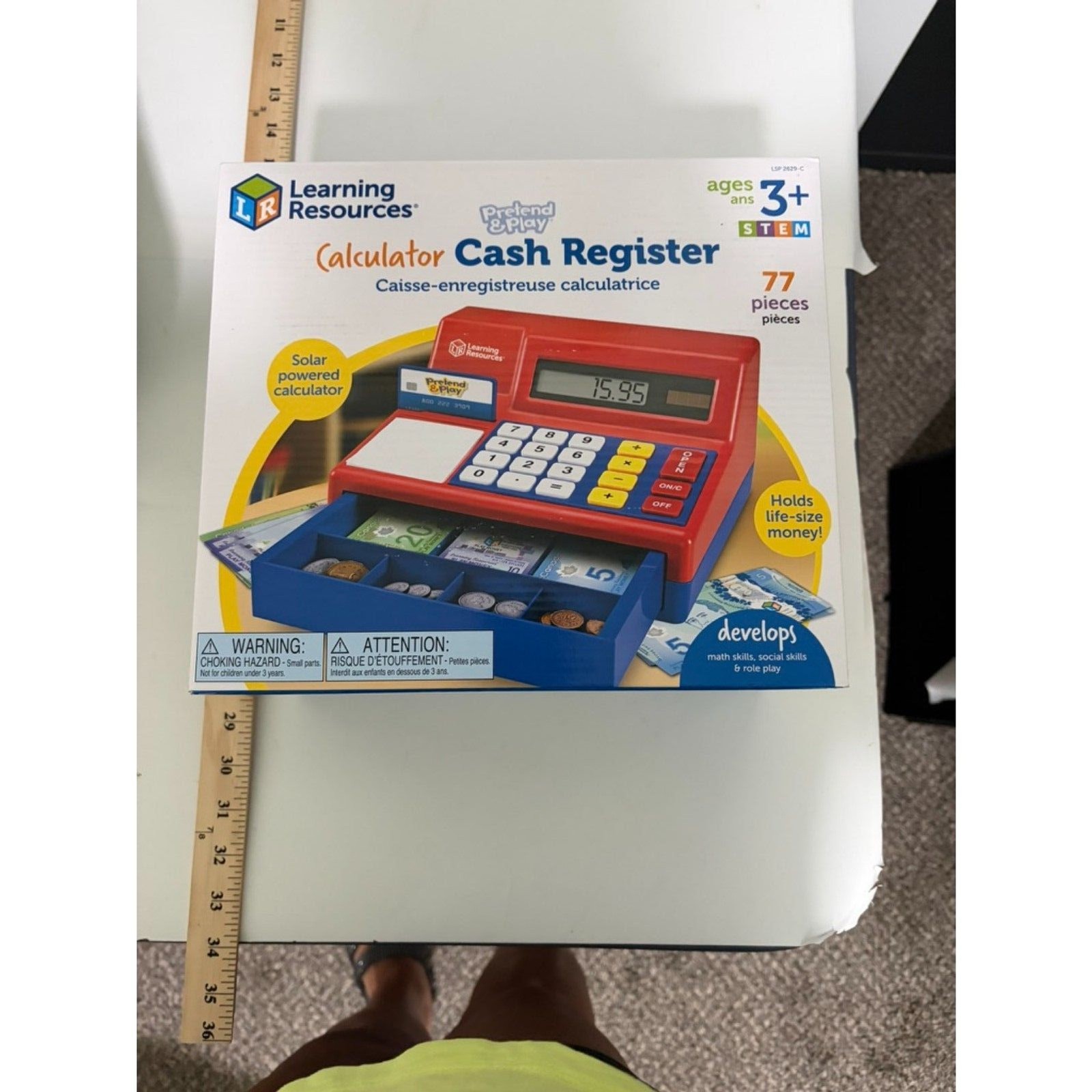 Learning Resources Pretend & Play Calculator Cash Register withToy, Kids Cash Re