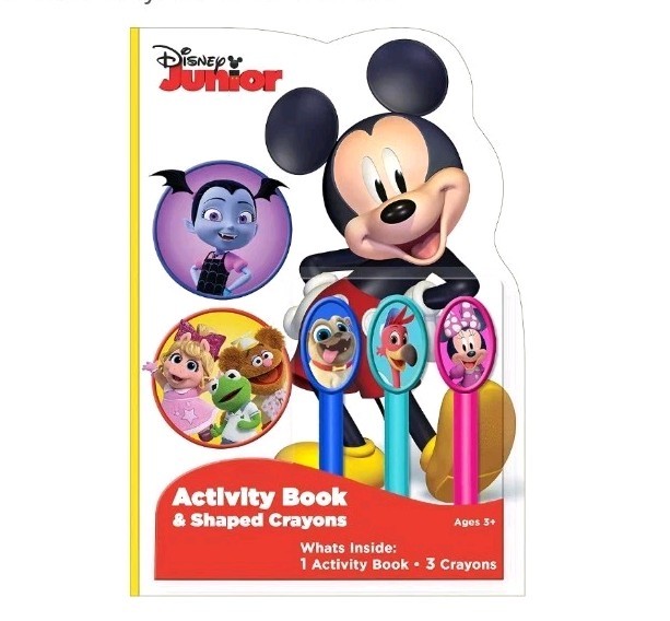 Lot Of 3 DISNEY Jr. ACTIVITY BOOK COLORING BOOK 25 PAGEs With Special Crayons