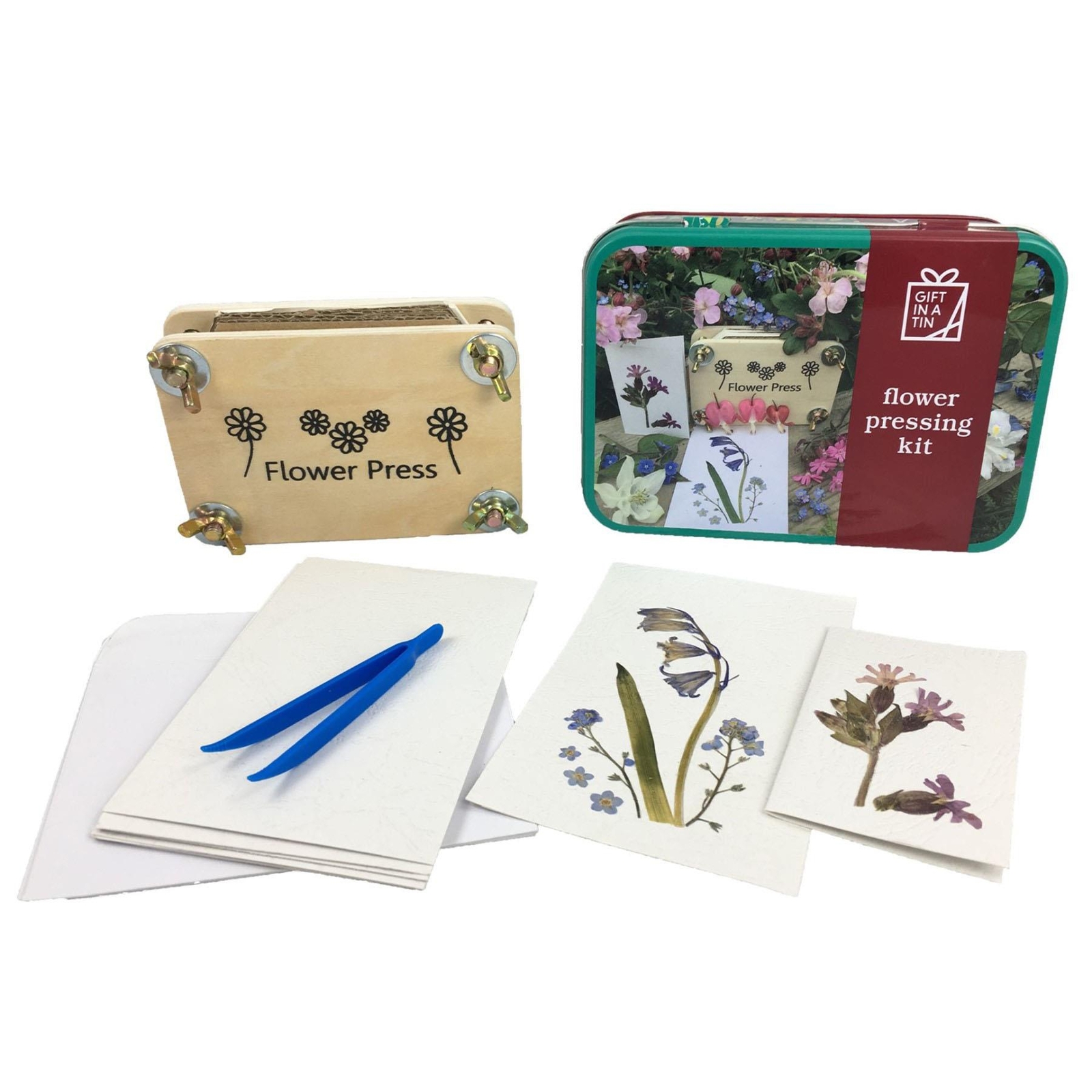 Gift in A Tin Craft / Activity Set Age 6 Flower Pressing Kit