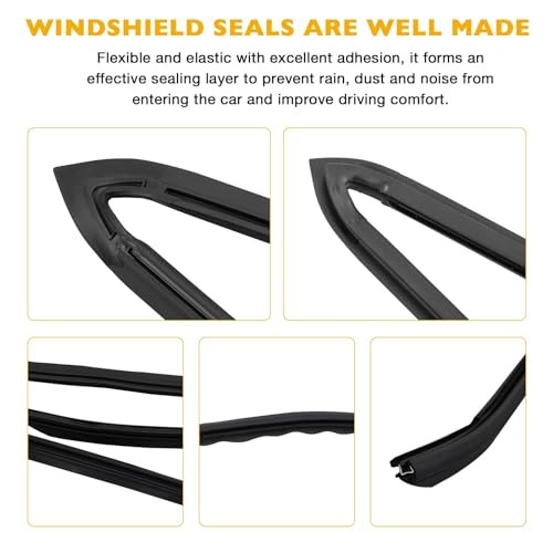 51317027916 Rear Windshield Upper Moulding Seal Rubber, Compatible with BMW 5