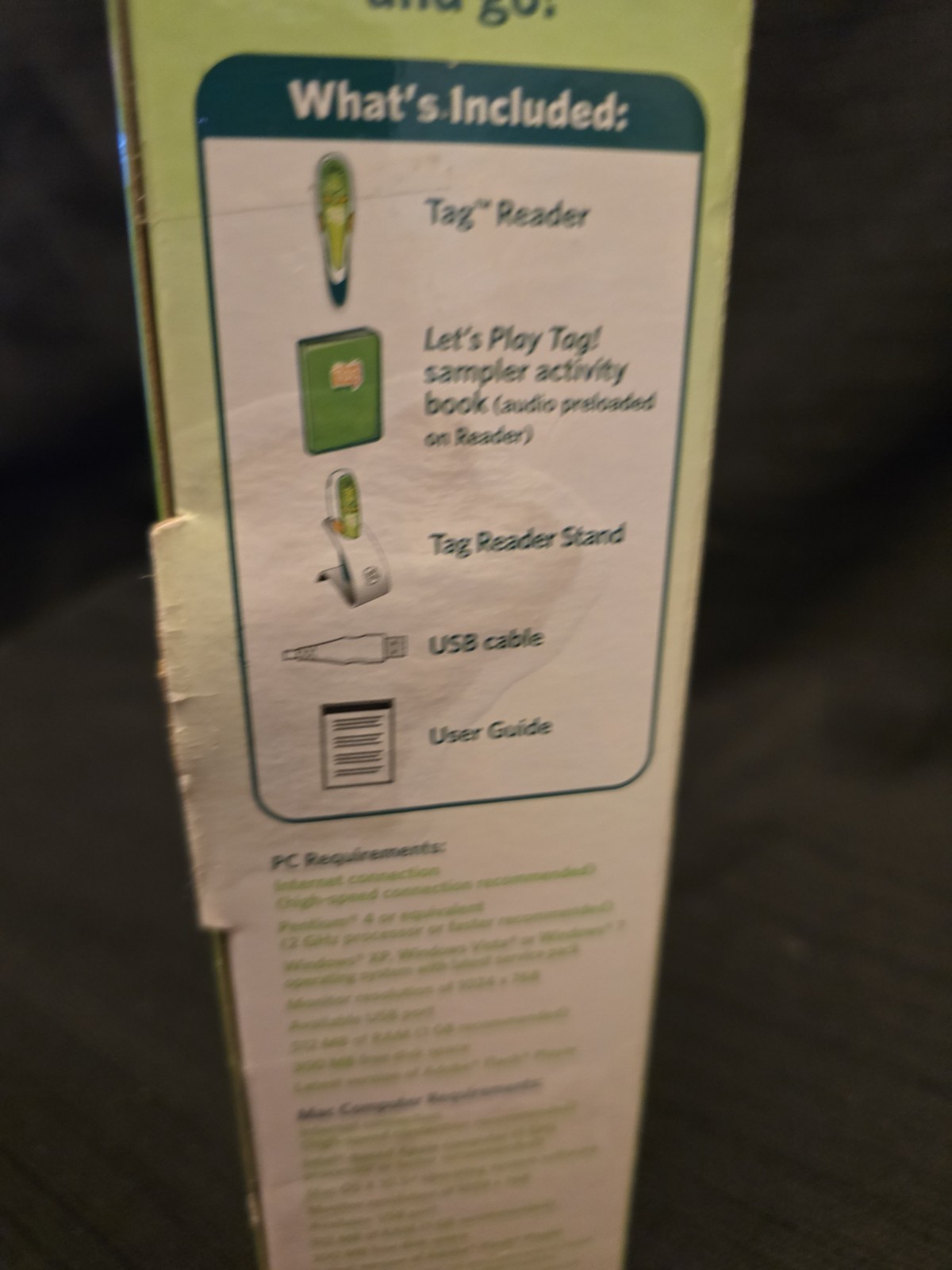 LeapFrog Tag Reading System Green Stylus Bundle Set Book & Reader