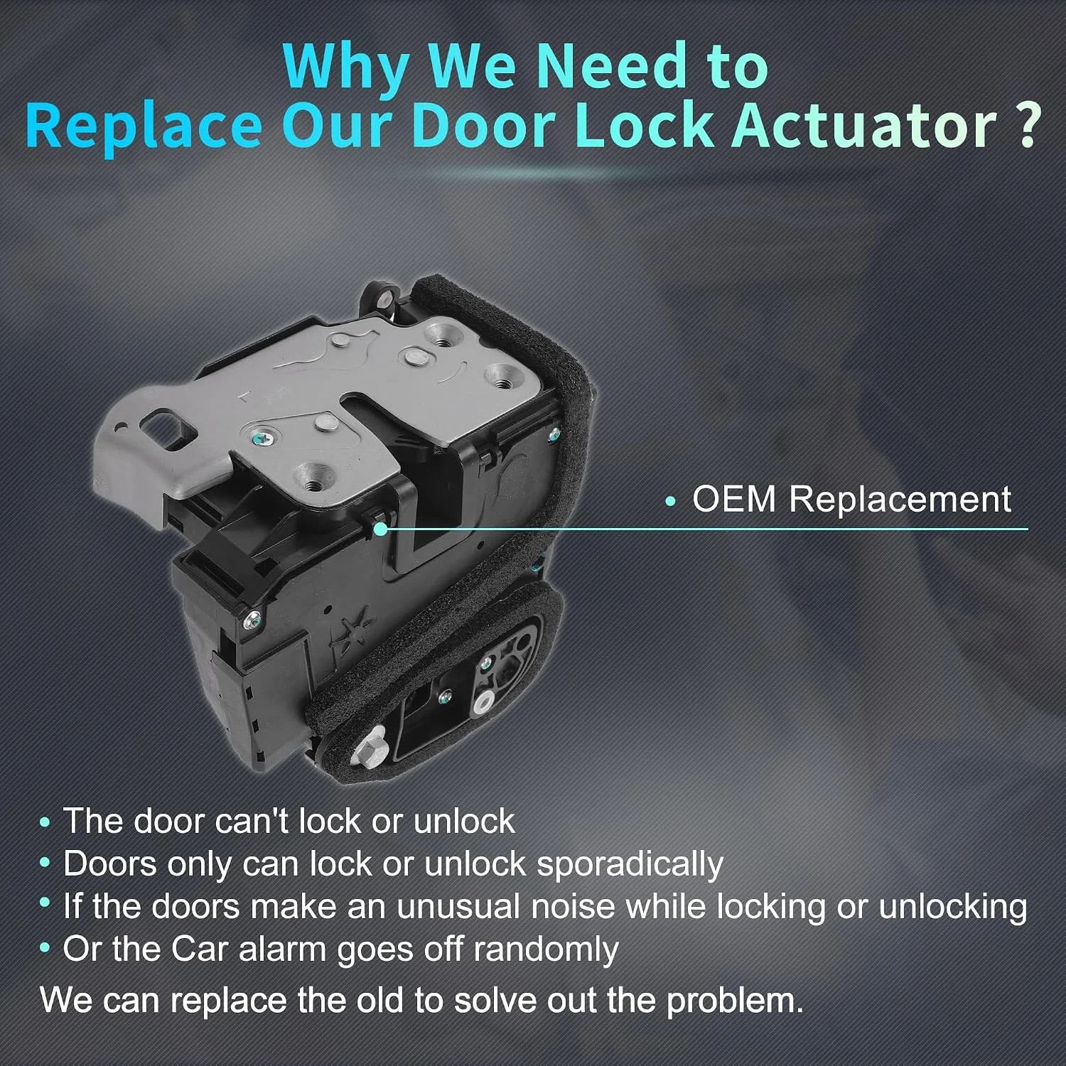 X AUTOHAUX Replacement Front Left Driver Side Power Door Lock Actuator Motor for