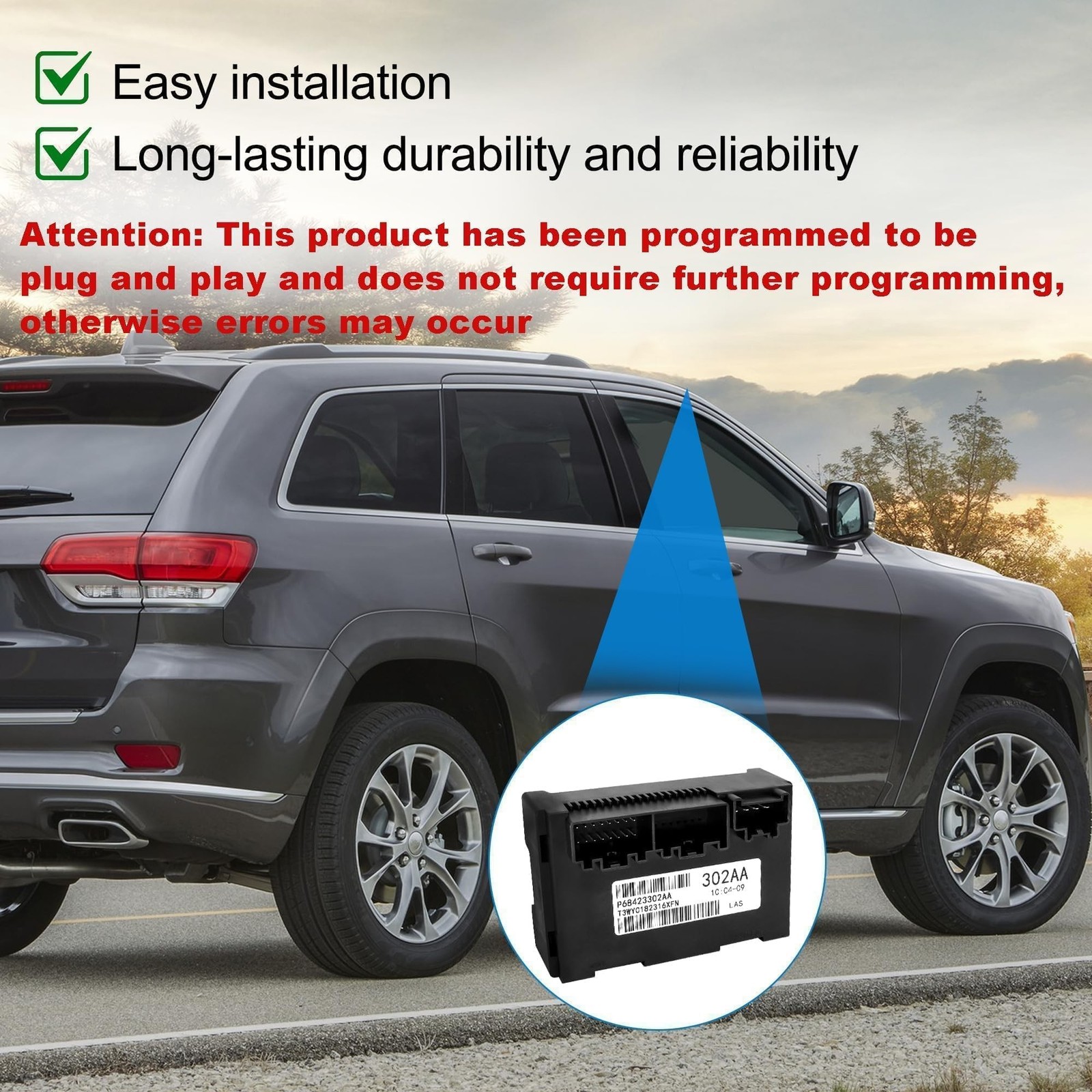68423302AA Transfer Case Control Module Fit for 2019-2020 Jeep Grand Cherokee…