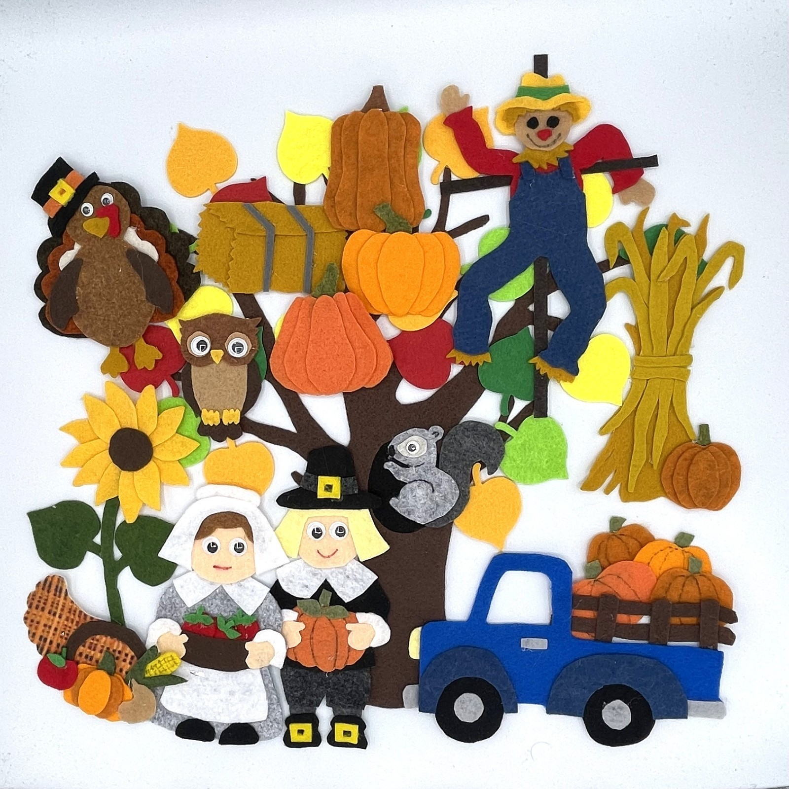  Pilgrims and Pumpkins Hospitality Felt Story Set for Felt or Flannel Board Play