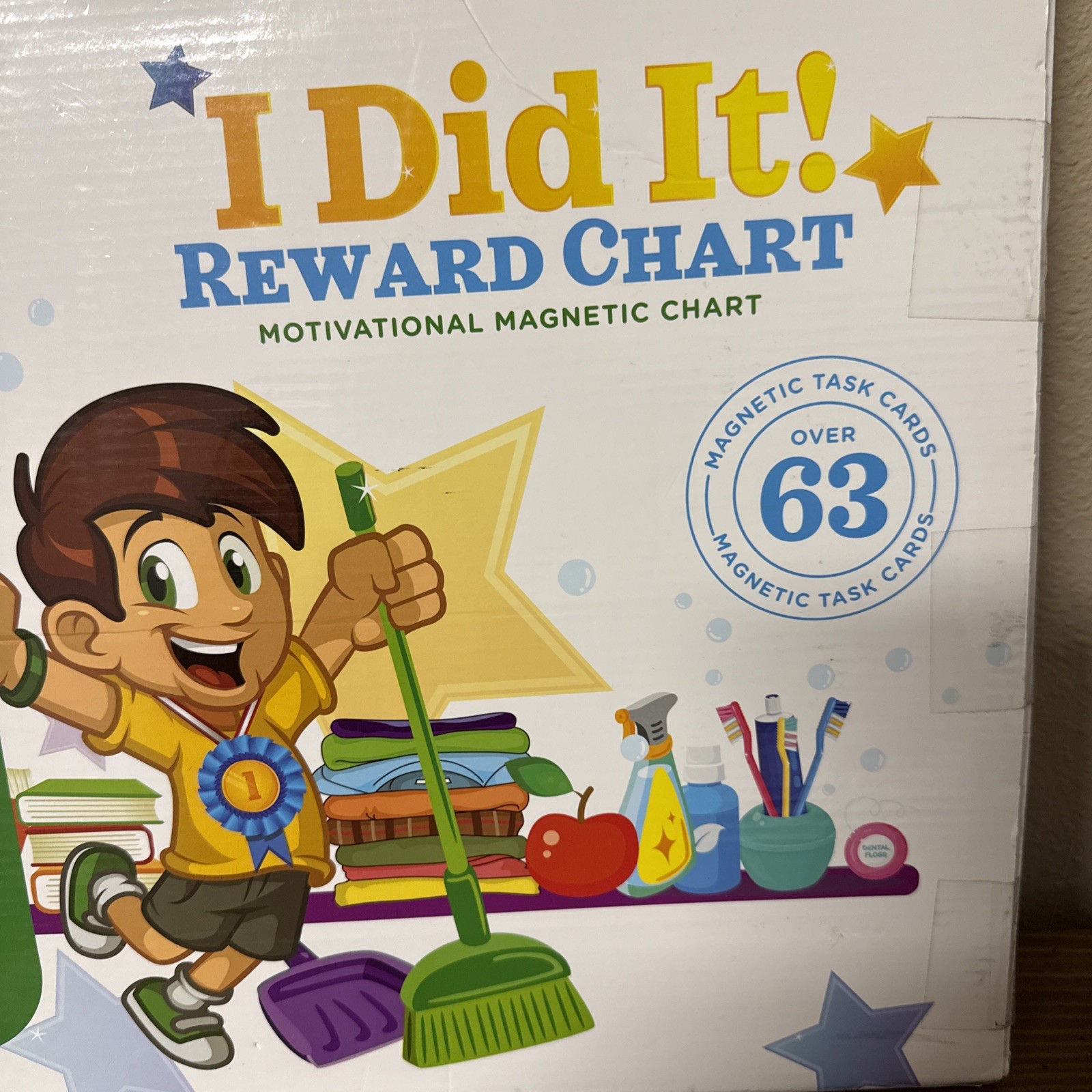 Engaging Magnetic Reward Chart – 63 Tasks as Motivation for Young Kids!