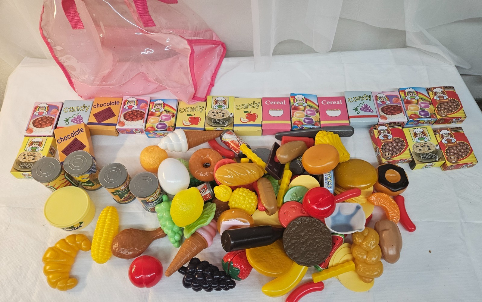 GI-GO Toys 100 Piece Grocery Food Item Toys Pretend Play Toys w Bag