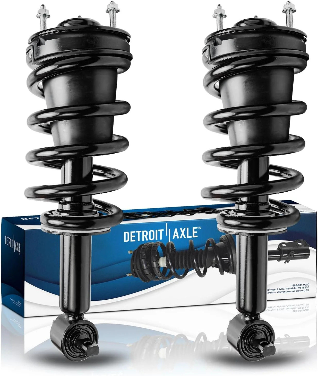 Detroit Axle – 2 Front Struts for Chevy GMC Silverado Sierra Yukon XL Suburban 1
