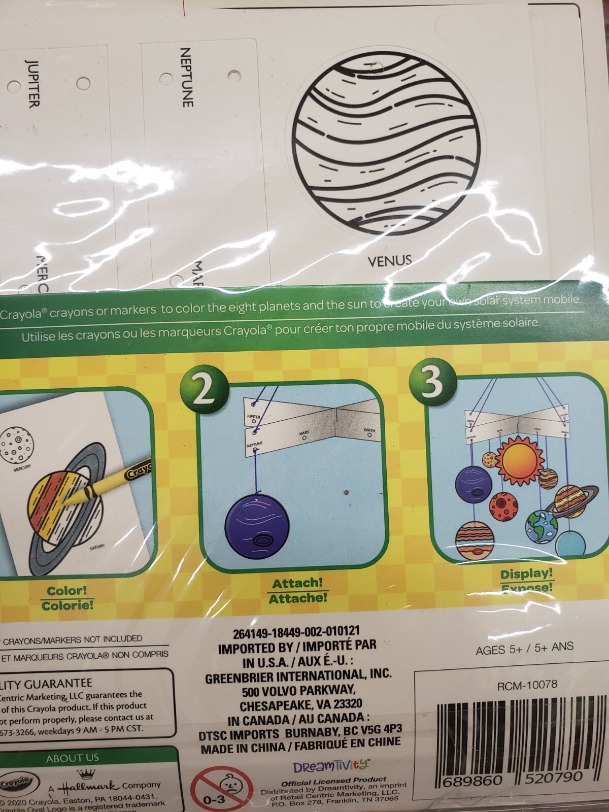 Crayola Solar System Mobile, Creative Classroom, Space Art Craft Project Ages 5+
