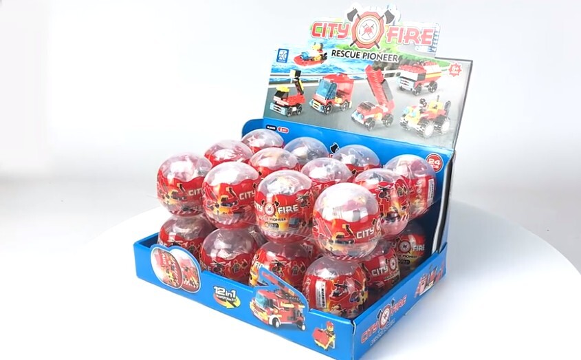 Blocks World City Fire- Rescue Pioneer Building Block 2 Sets of 12 (24 Capsules)