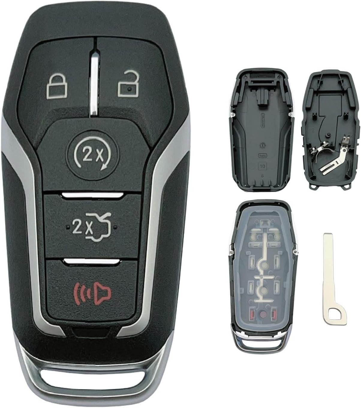 Replacement Key Fob Shell Case Fits for Ford Mustang Fusion Edge Explorer F150 F