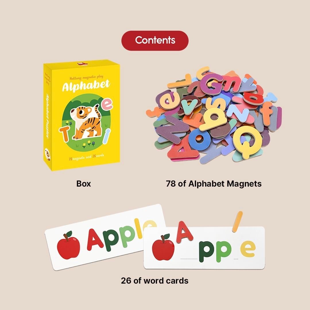 Magnetic Alphabet & Learning Cards for Toddlers ? Soft Foam, Fun & Educational