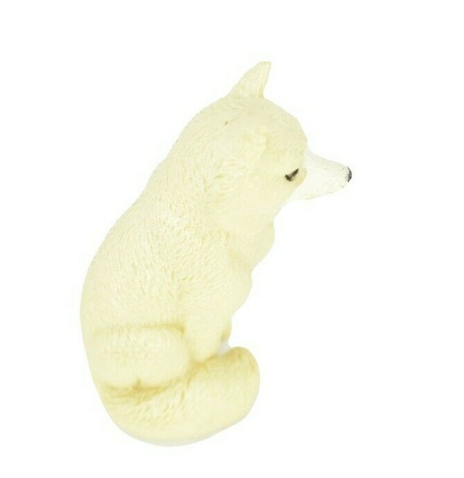 Fox, Arctic, White, Very Nice Plastic Animal, Toy, Kids, Realistic 2″ F1102