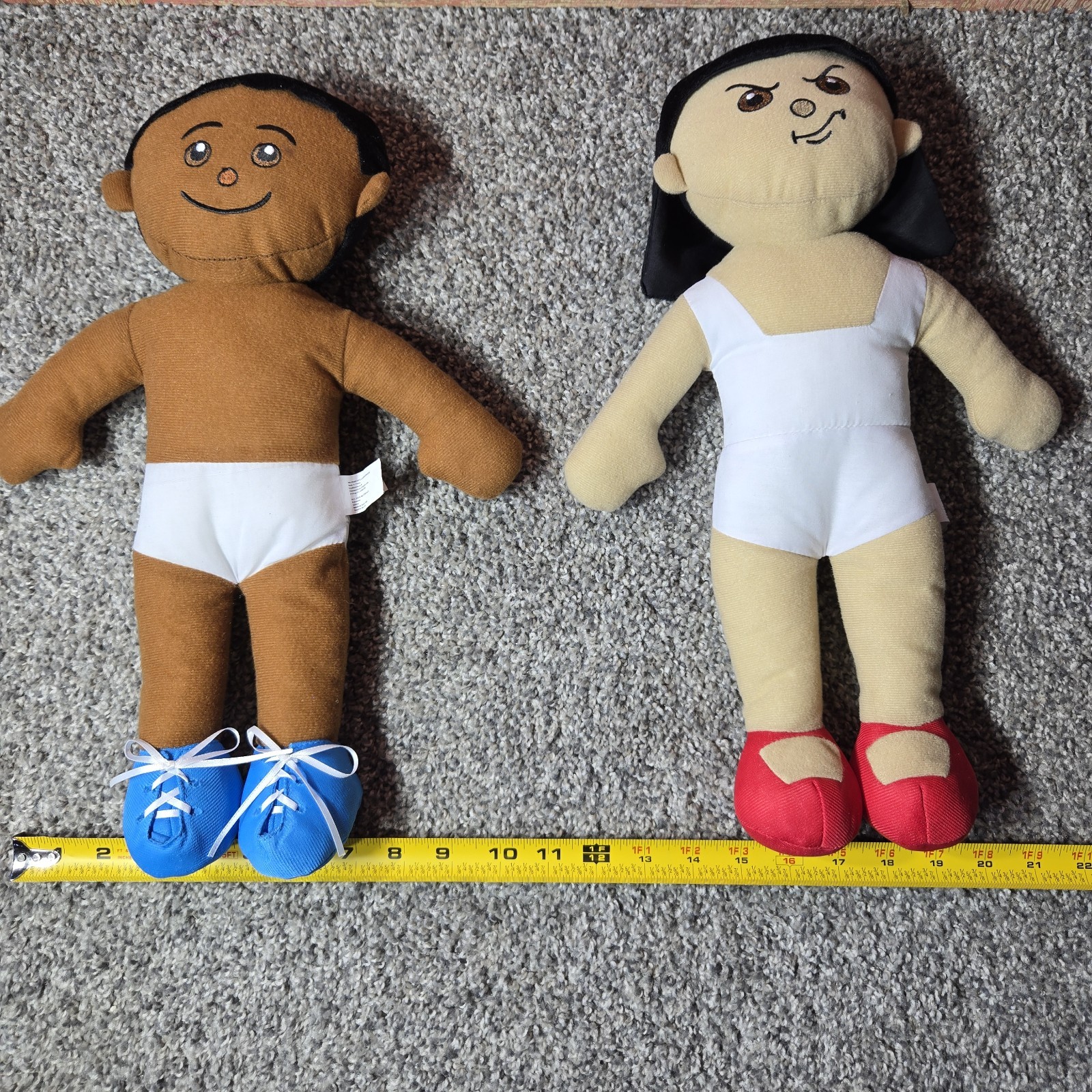 Lot Of 2 Excellerations Emotion Dolls 18” Educational No Clothing/Books Included