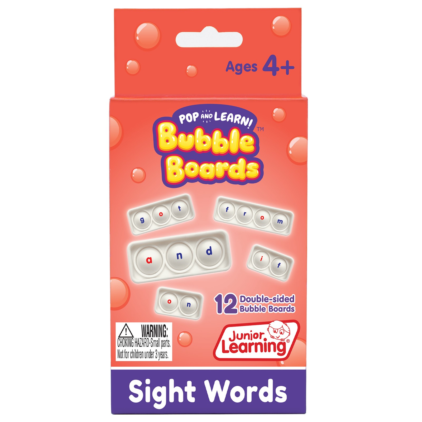 Sight Word Bubble Boards: Junior Learning Pop and Learn Game