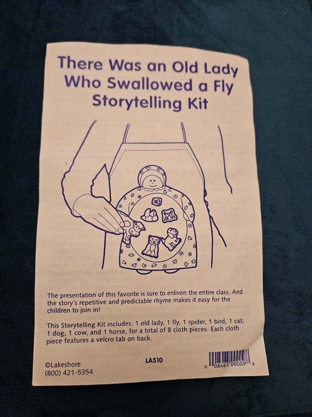Lakeshore “There was An Old Lady Who Swallowed A Fly” Storytelling Kit Props
