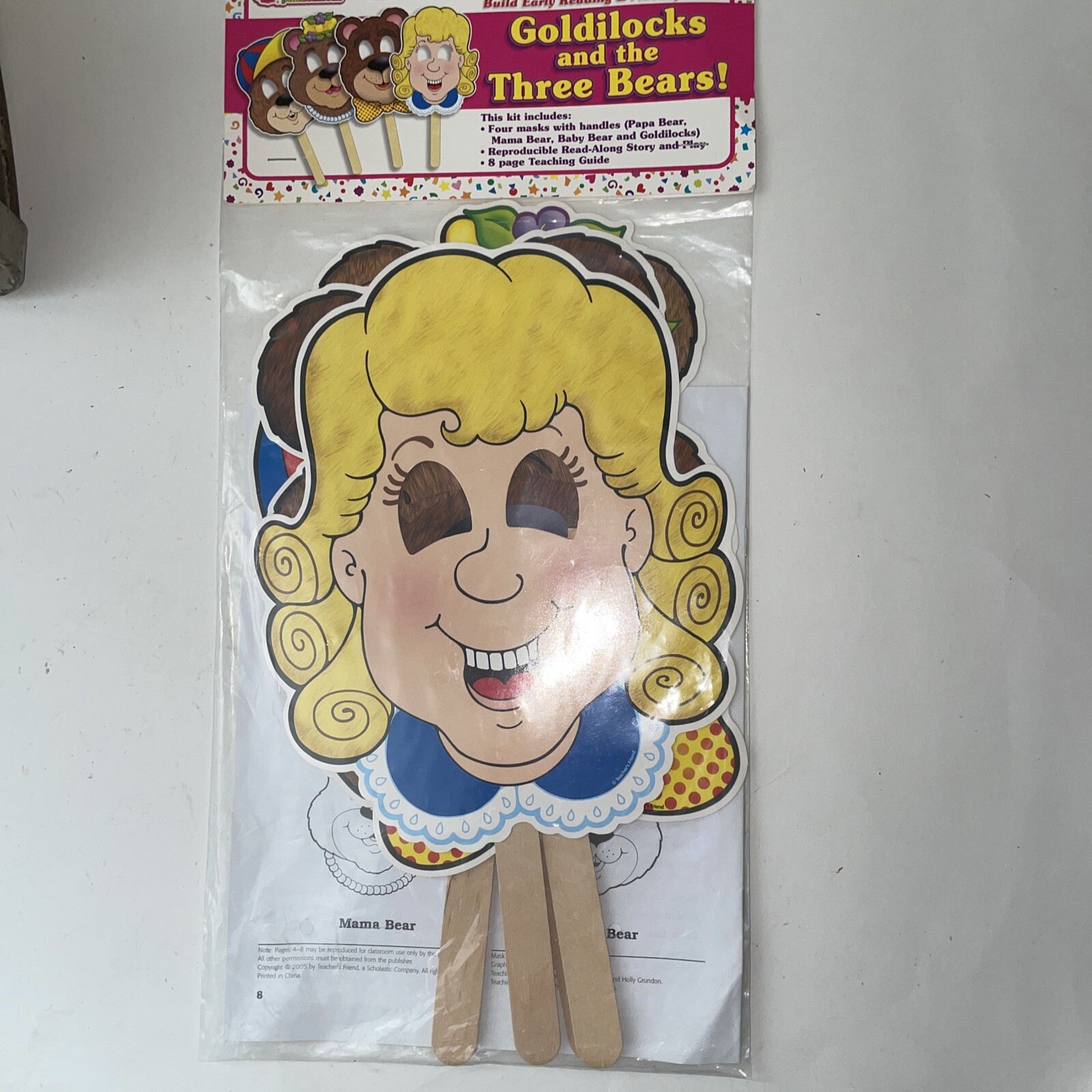 Goldilocks and the Three Bears Masks Fairy Tales Scholastics Teachers Friend #4