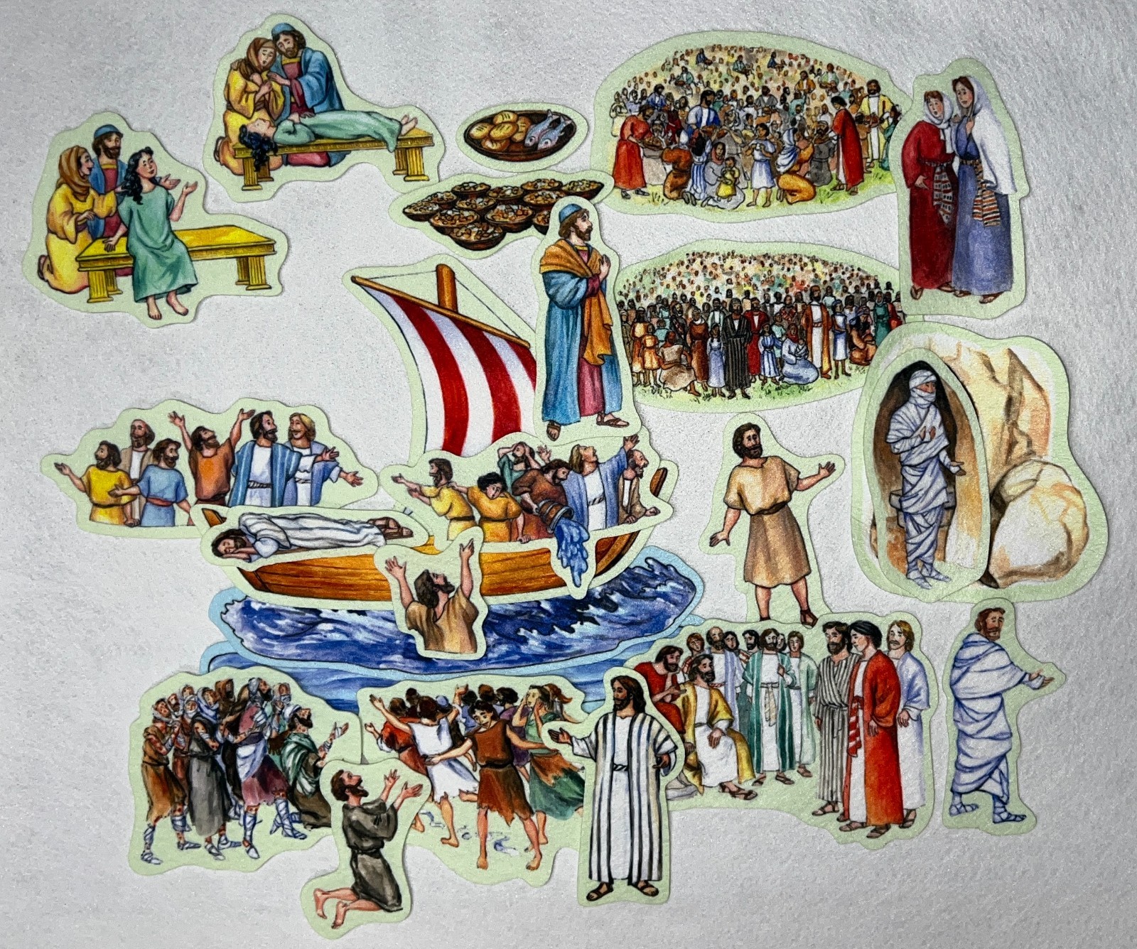 Miracles Jesus Bible Felt Figures For Flannel Board Stories Life New Testament
