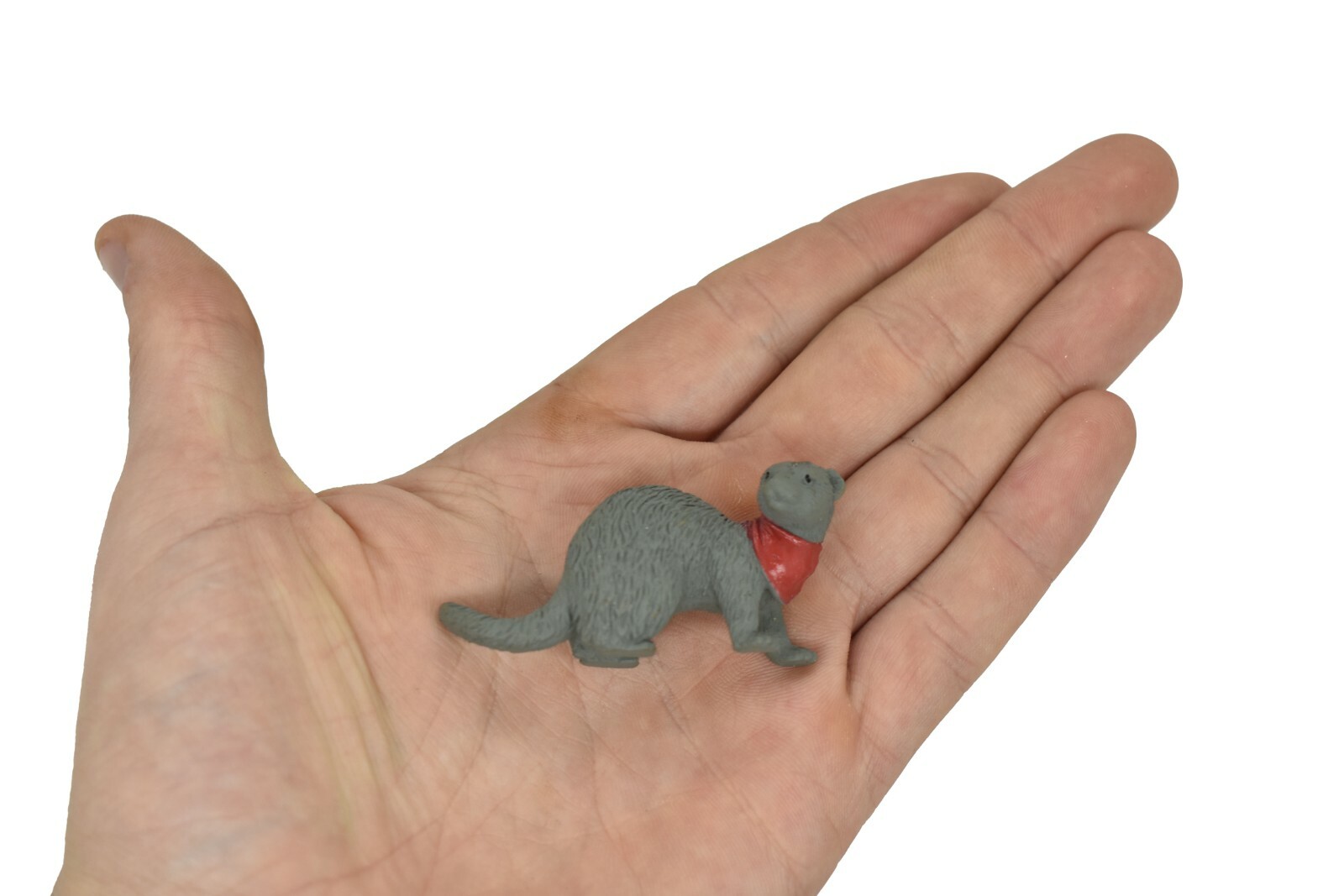 Ferret, with Bandana Very Nice Plastic Figurine 2 1/2 inches long – F1675 B63