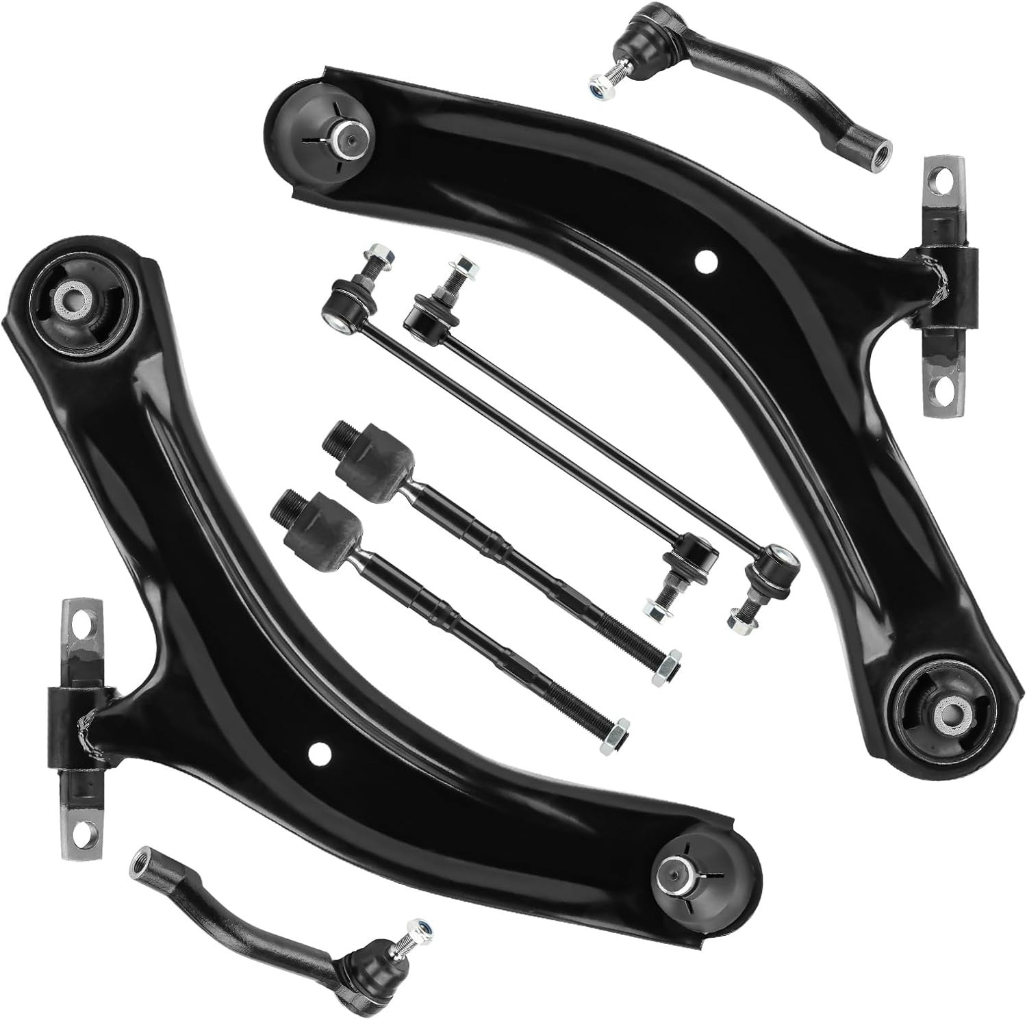 8pc Front Lower Control Arms – Suspension Kit for Nissan Rogue 2008-2013 &
