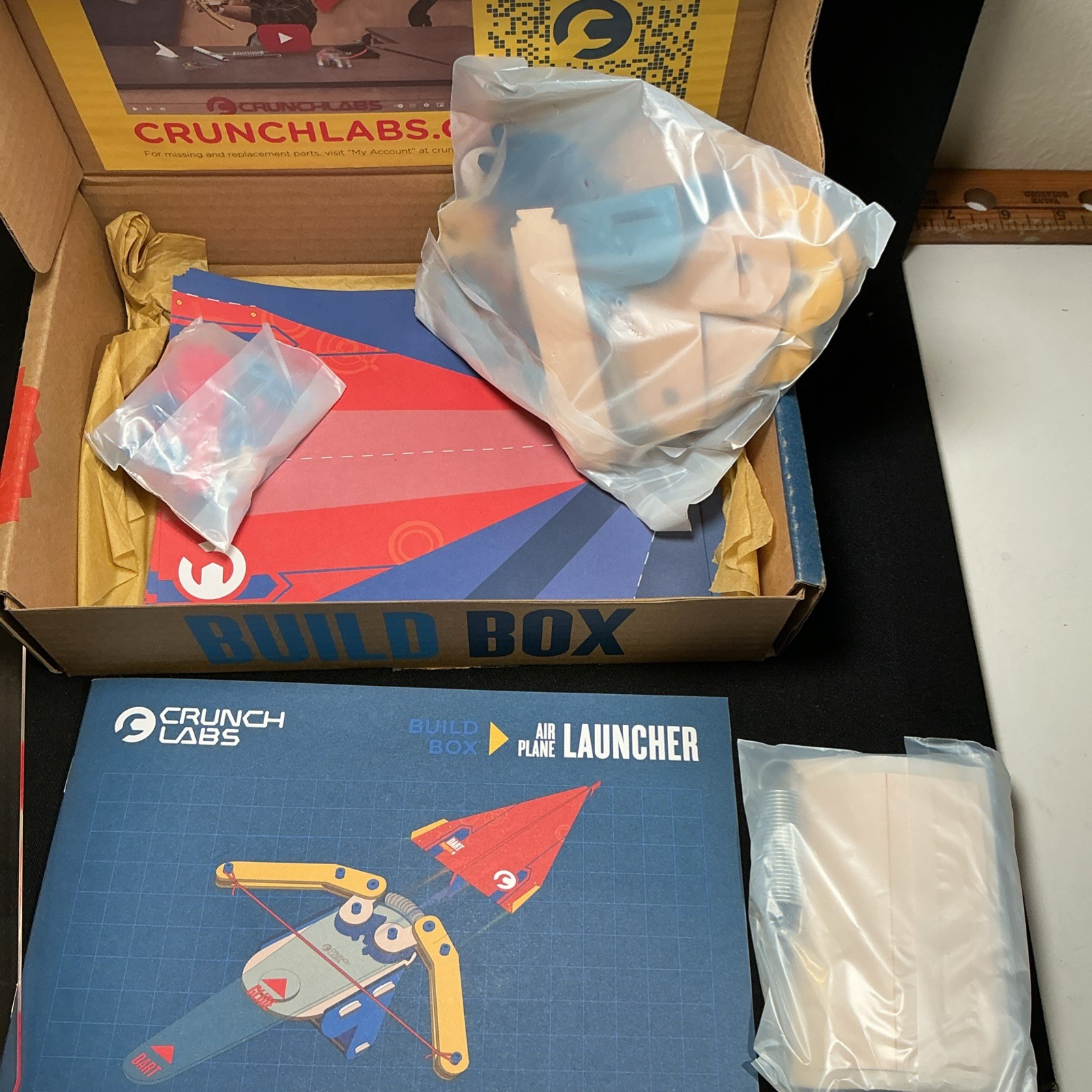 Crunch Labs Mark Rober S.T.E.M. Build Box Airplane Launcher Think Like Engineer