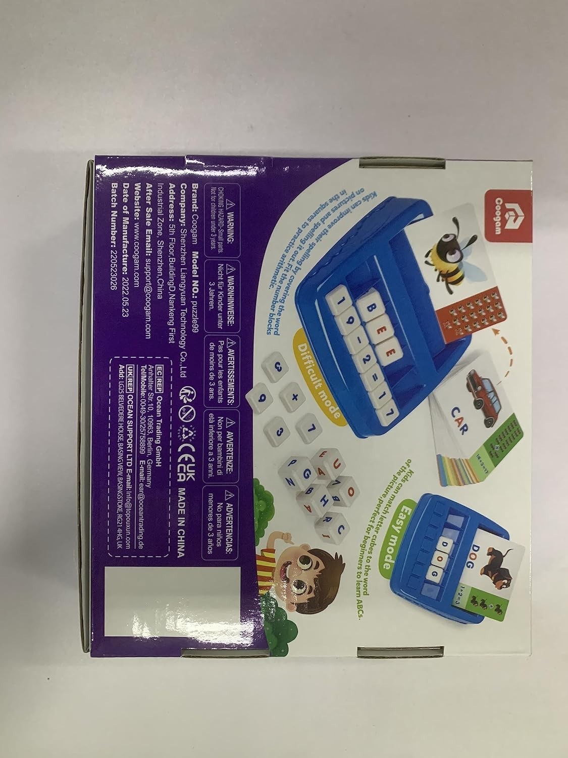 Alphabet & Math Matching Game: Fun Letter Dice and Flash Cards for Toddlers