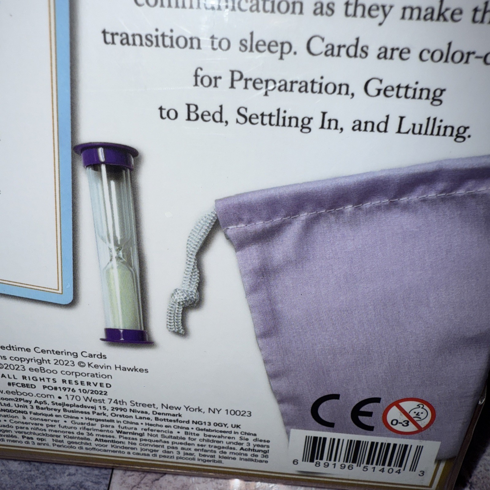 EeBoo Bedtime Centering Cards Exercises & Visualizations 36 Cards Bag Timer