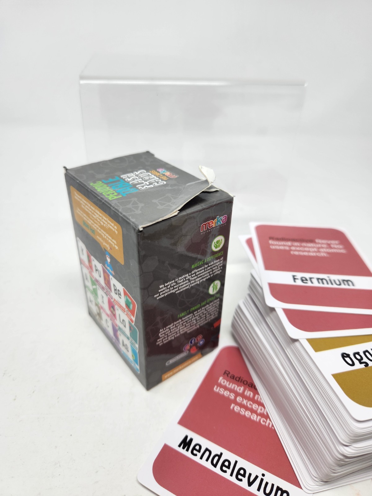 Periodic Table Flash Cards, Educational Periodic Table Cards- 118 Cards in Box