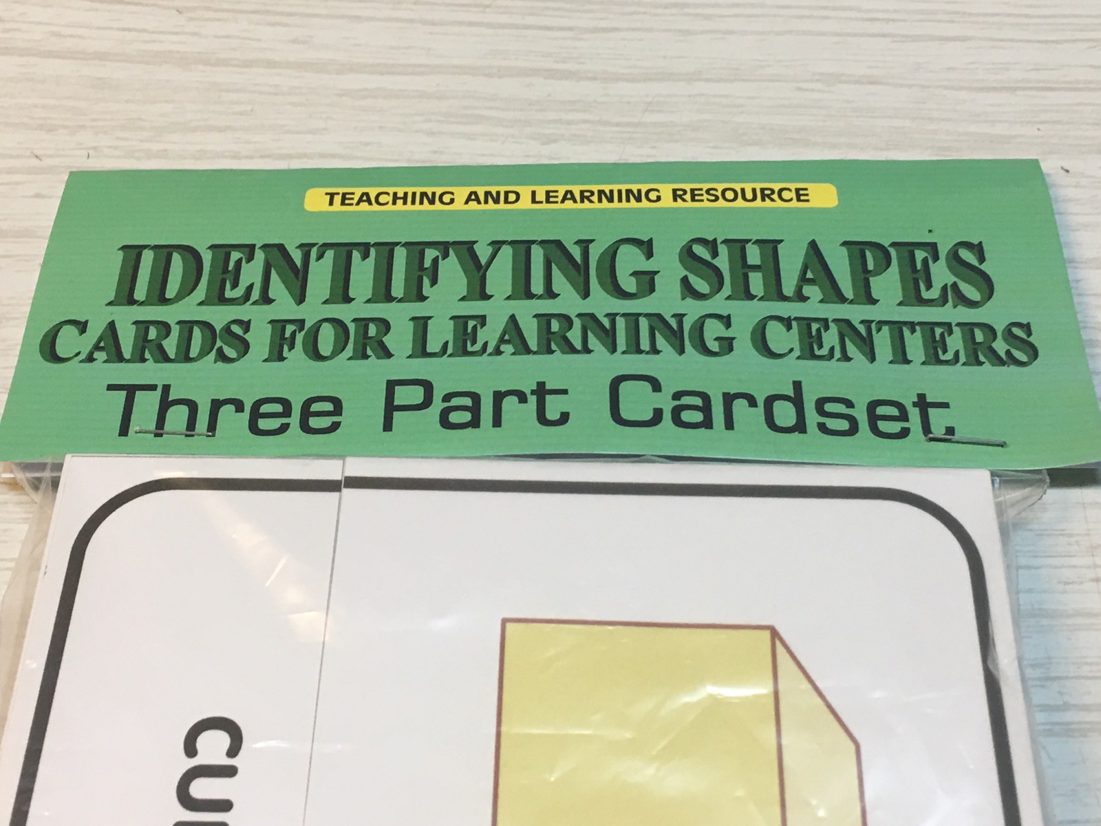 Identifying Shapes – Cards for Learning Center – Three Part Cards – Montessori