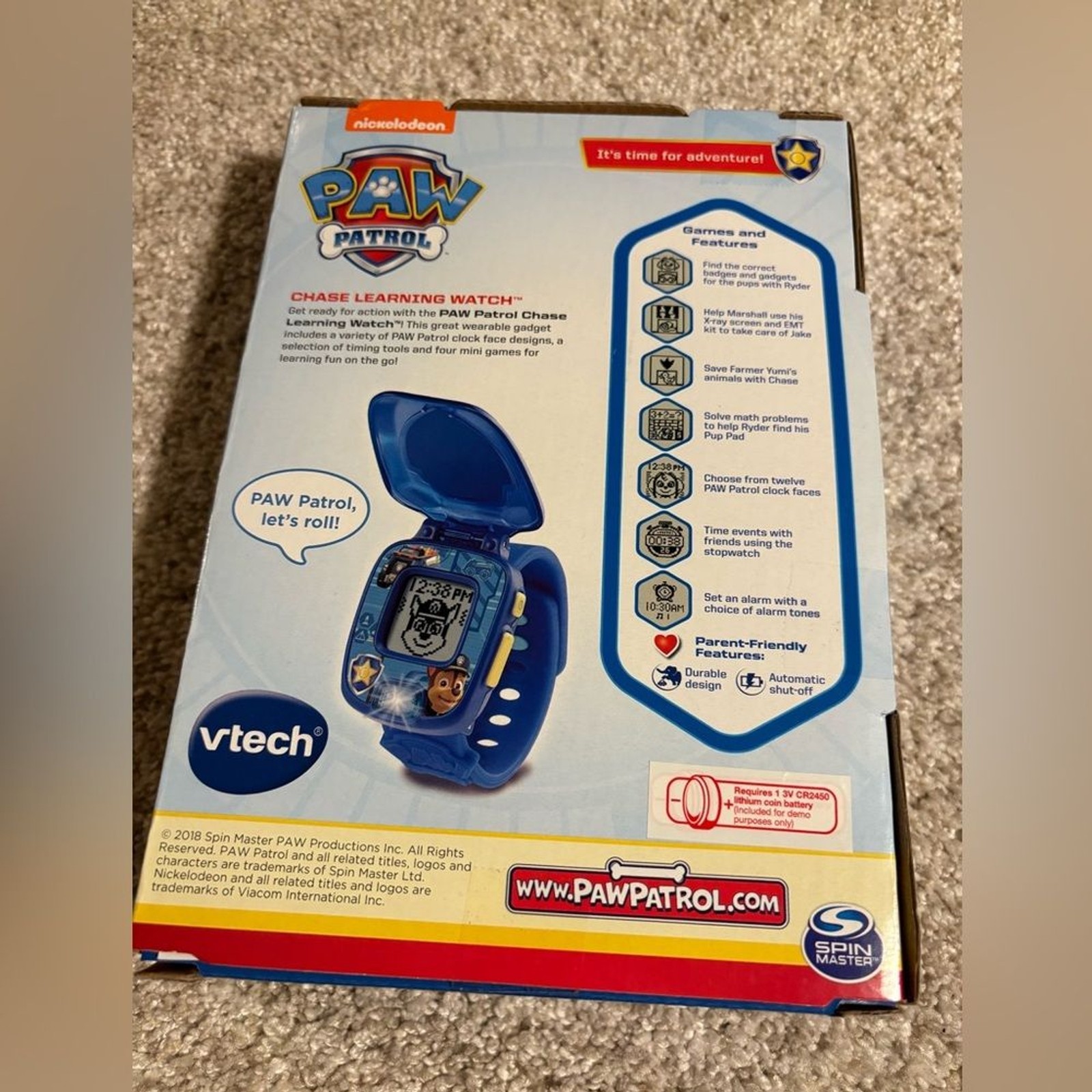 New VTech PAW Patrol Chase Learning Watch Toddler Watch