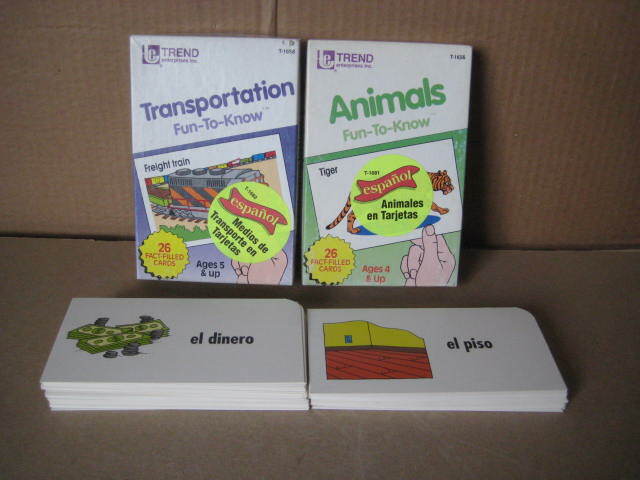 TREND FLASH CARDS (Spanish) MIXED Lot