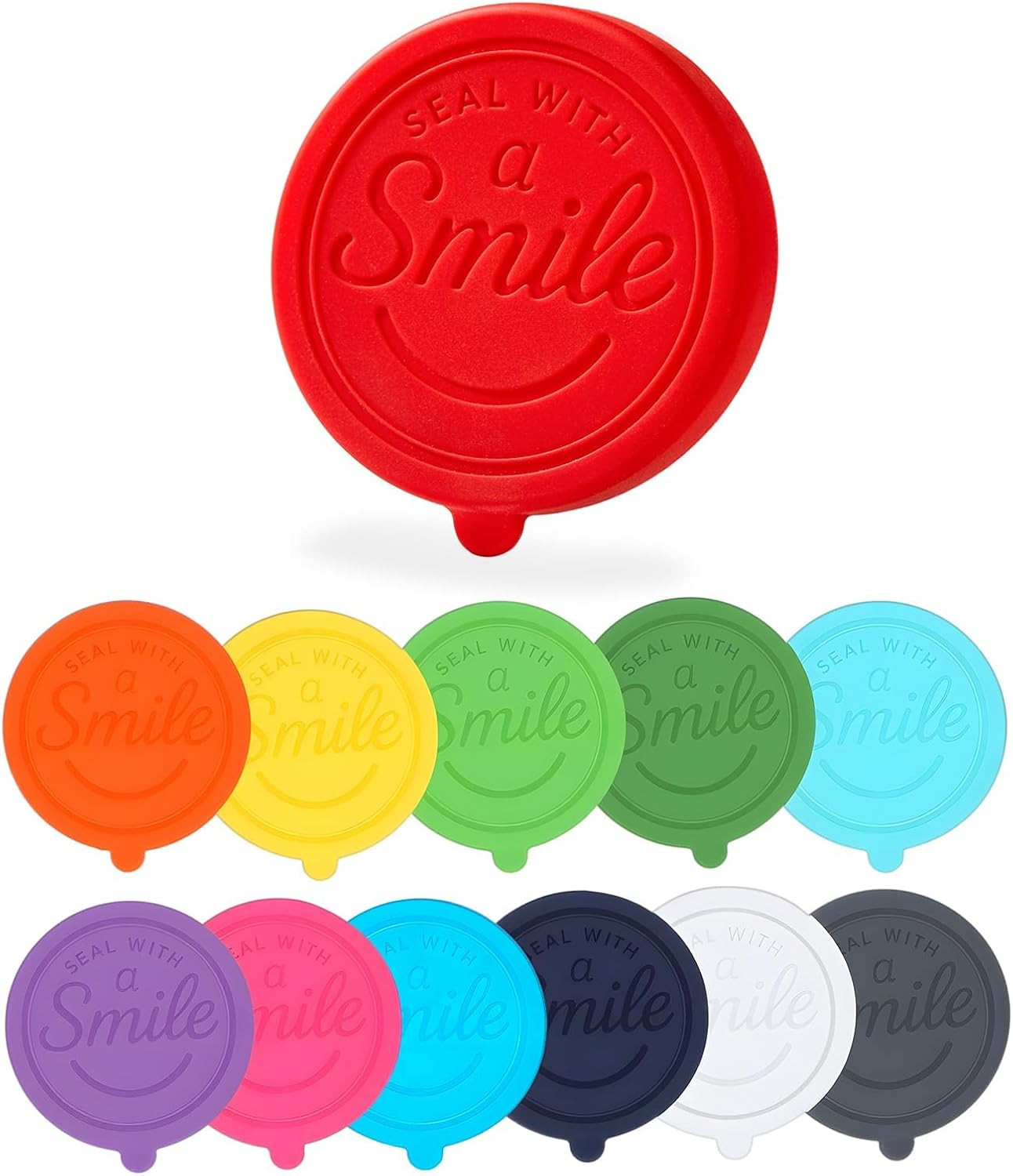 Oui Yogurt Jar Lids Silicone, 12 Pack Leak Proof and Reusable Oui 12 colors