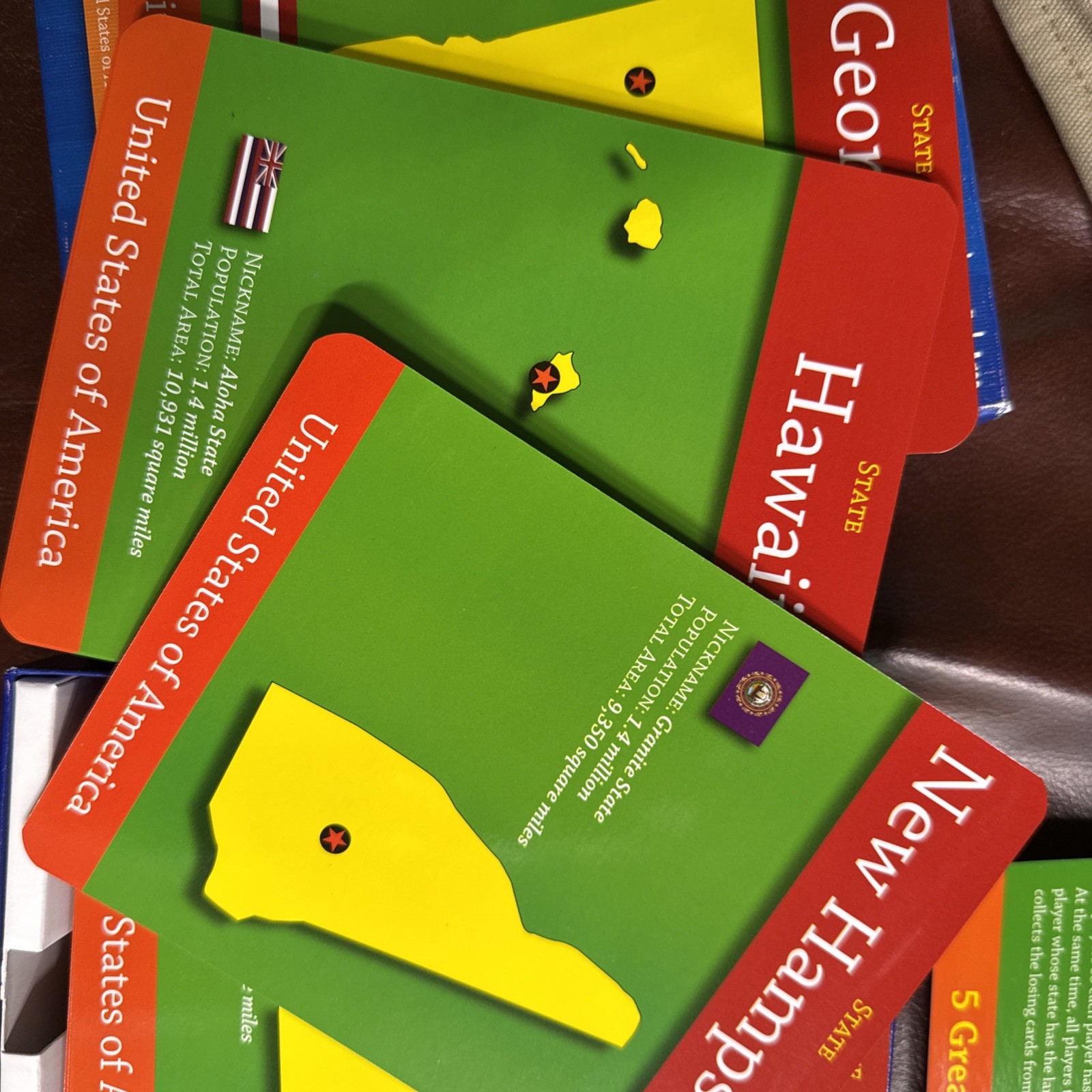 USA Geo Cards In Excellent Condition- Flashcards Or 5 Great Games- US Geography