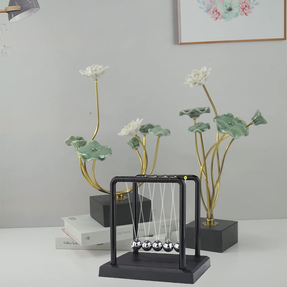 “Newton Cradle Pendulum – Metal Perpetual Motion Toy & Swing Balance Collision”
