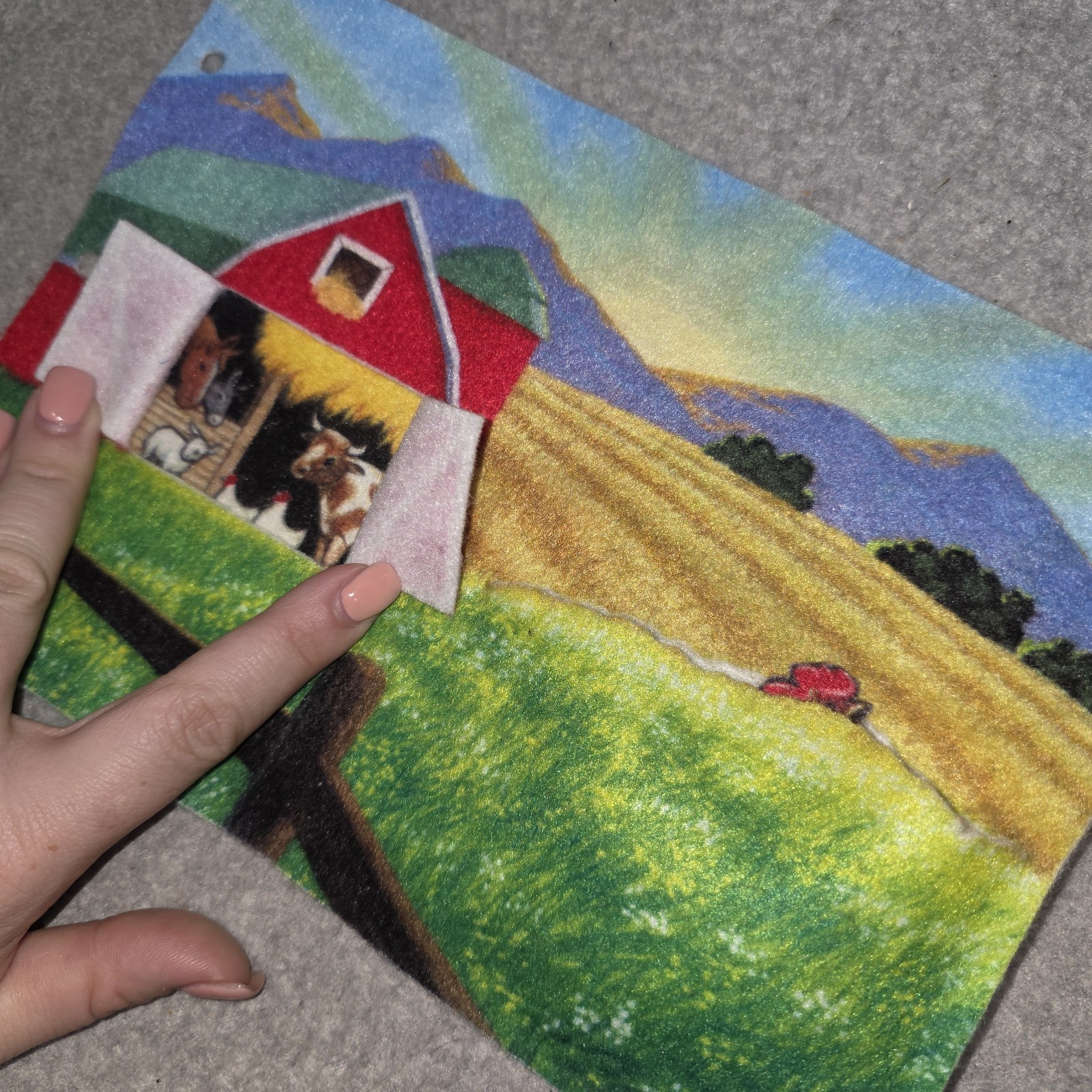 Little Folk Visuals Felt Wild Animal Mothers And Her Babies 1985 Cut Story Book