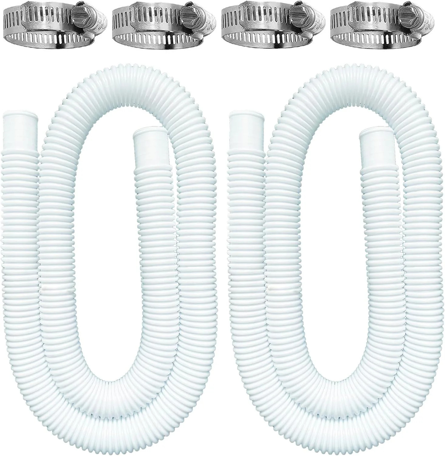Pool Hoses for Above Ground Pools, 2 Pack 1.25 x 59 Inch Pool Filter Pump Hoses,