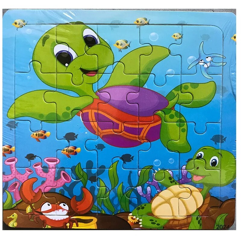 Wooden 3D Montessori Jigsaw Puzzles Toddlers, Educational Cartoon Learning Toys