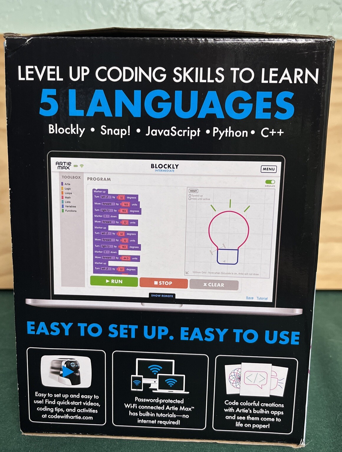 Educational Insights Artie Max The Wi-Fi Robot That Teaches Coding in Box