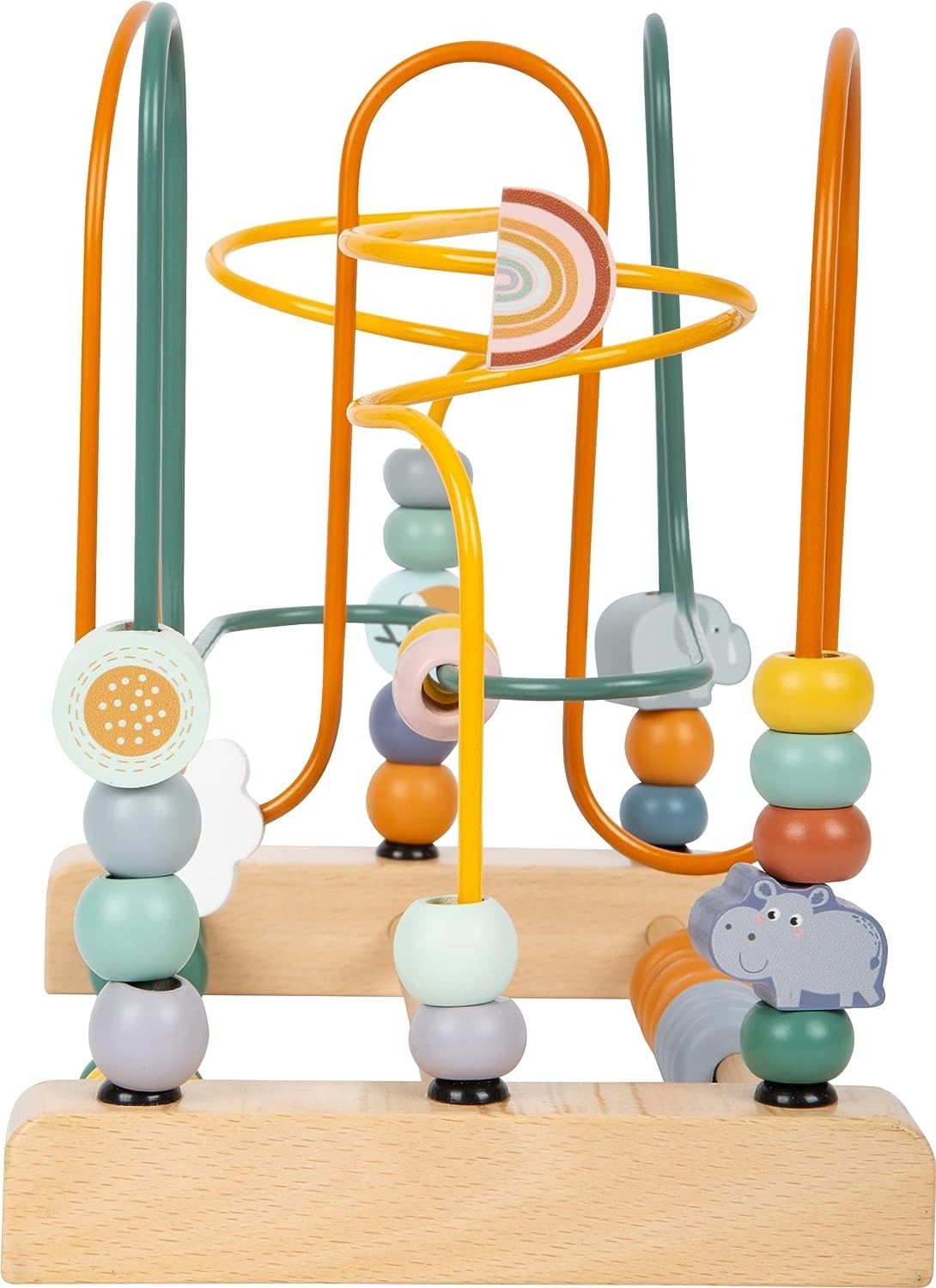 Small Foot 11956 Safari Wooden Motor Skills Toy for Children with 3 Metal Bows f